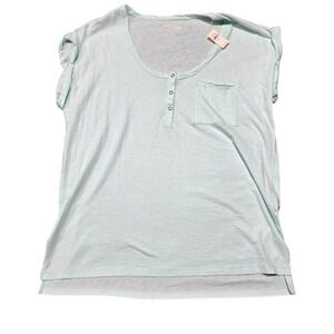 NEW Aerie Women's Top Size M T-Shirt Sleeveless V-Neck Casual Oversized Green